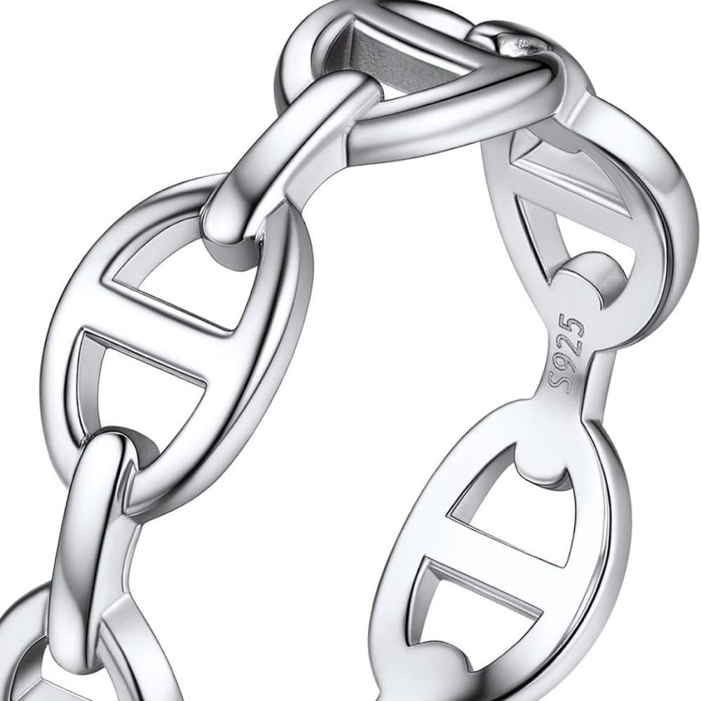 SILVER CHAIN RING - Picture 2 of 4